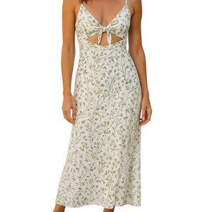 NWT Finders Keepers Carlotta Floral Midi Dress in Sage Botanic US 4 / S $229
